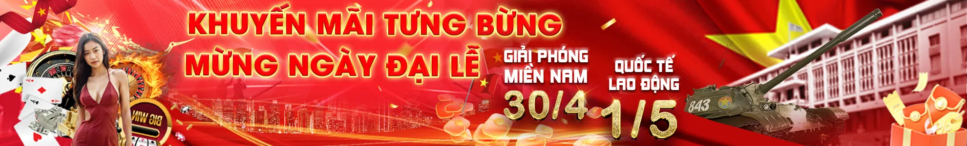 khuyến mãi tung bừng 30/4