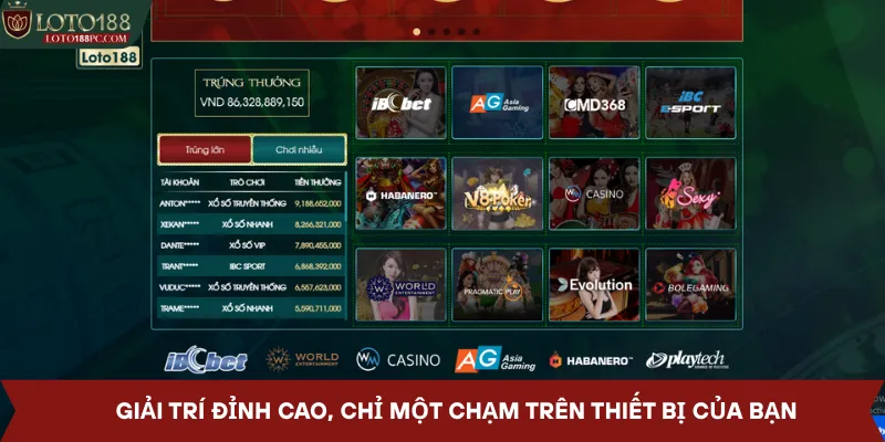 Giải trí đỉnh cao chỉ một chạm trên thiết bị của bạn